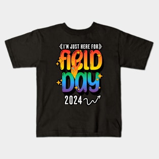 I'm Just Here For Field Day 2024 Teacher Kids T-Shirt